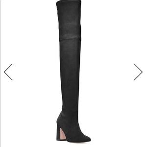Bottes Stuart Weitzman 'Highland Kirstie 90' En Daim Gris - Taille 8.5 US (39 EU), Neuves